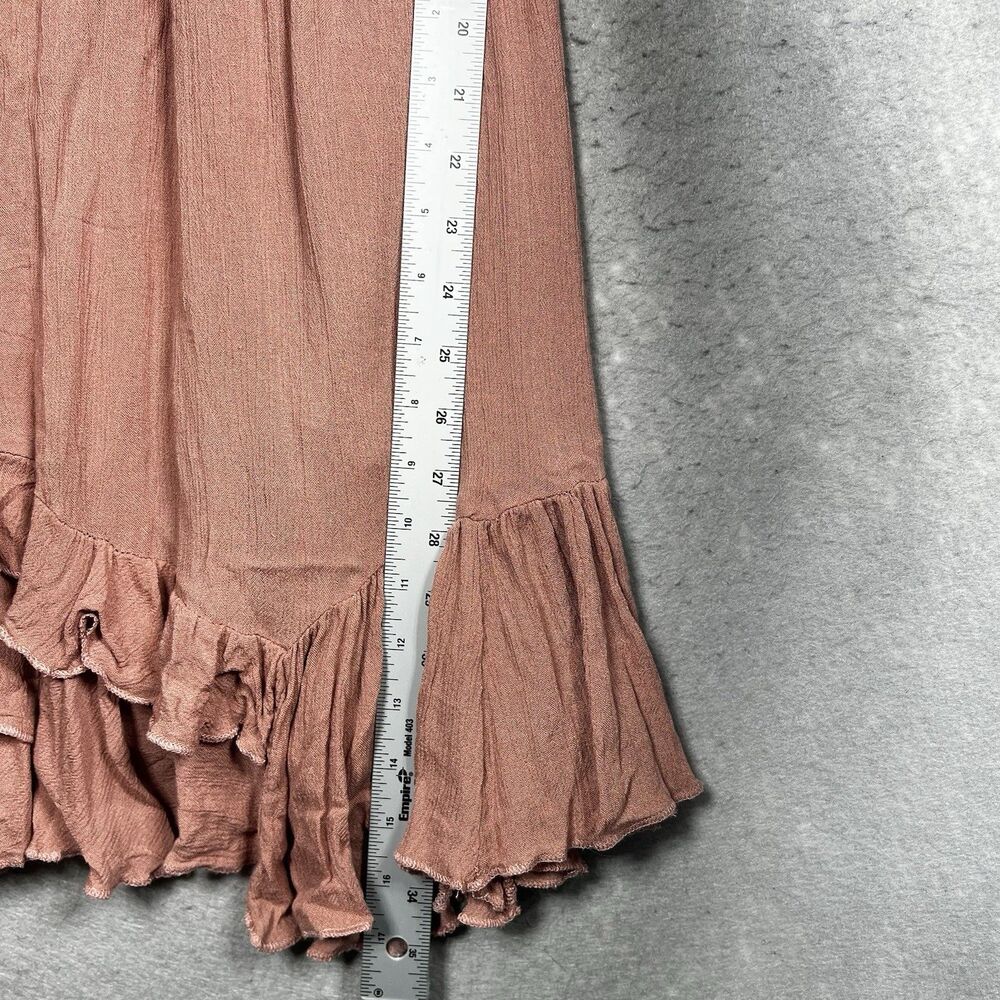 Free People Lace Slip Dress Womens Size XS Adella Dusty Rose Pink Ruffle Dress - Picture 6 of 12